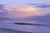 Sunset-and-Barrel-Wave-Santa-Cruz, California, Ocean, Waves, Clouds